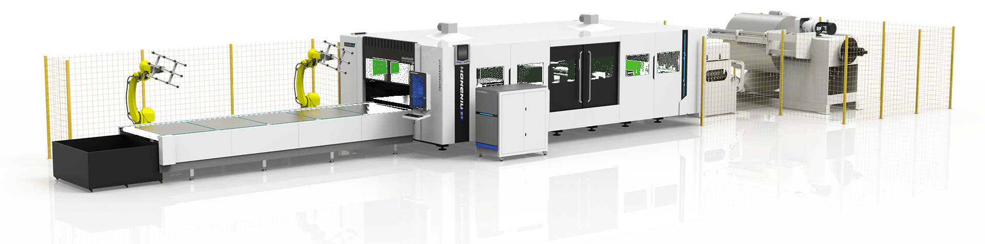 Automatic Coil-Fed Fiber Laser Cutting Line
